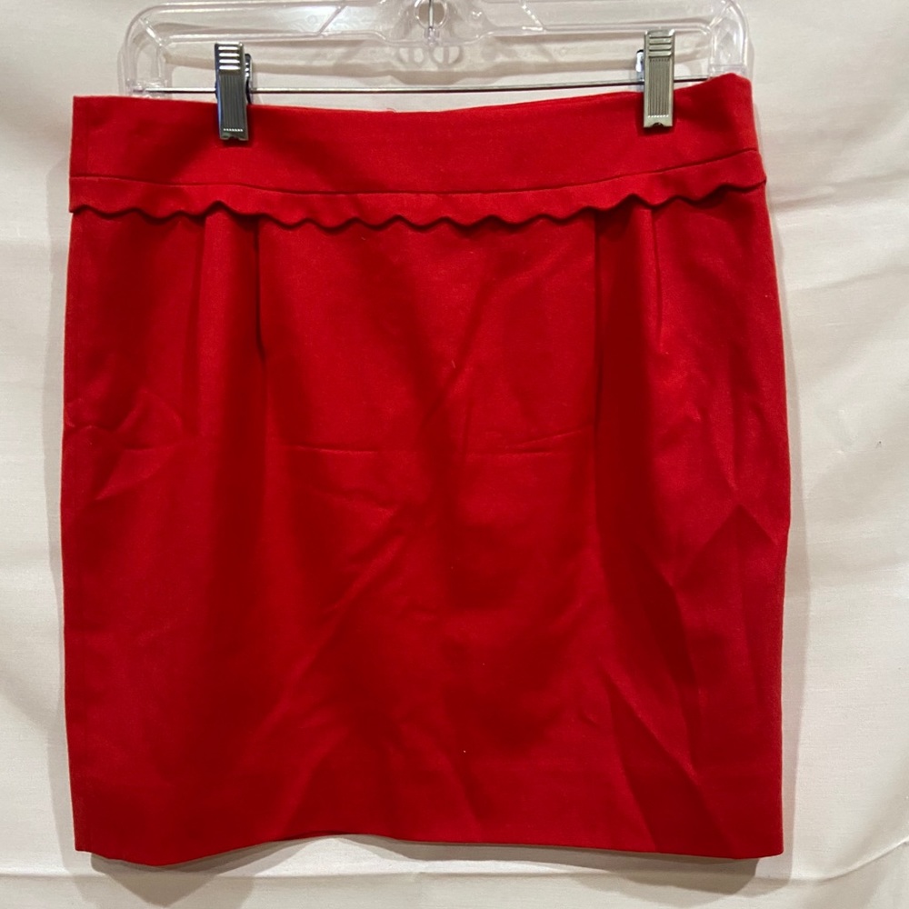 J Crew Wool Red skirt